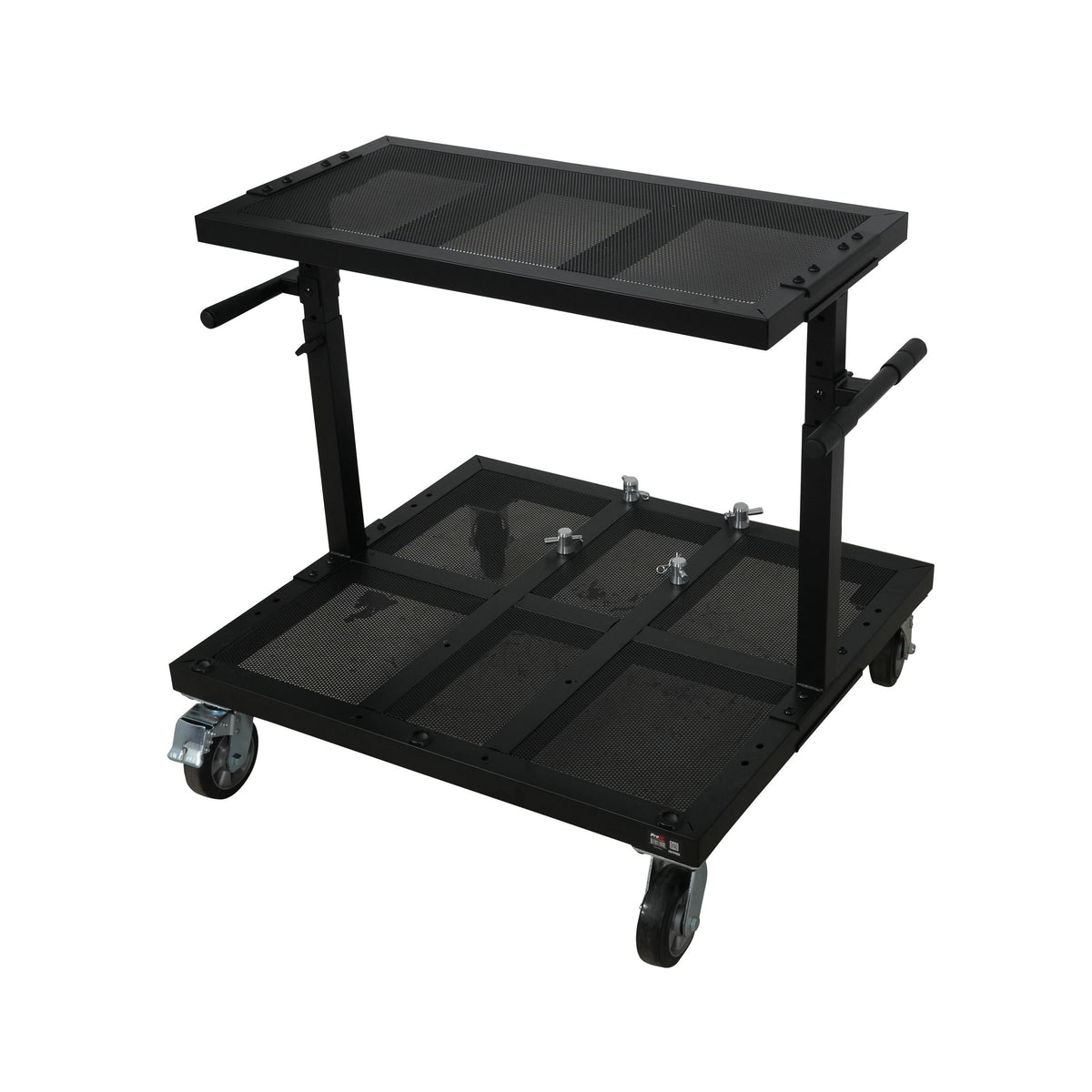 ProX X-BeatWagon Professional Mobile DJ Rolling Workstation with Adjustable Shelf
