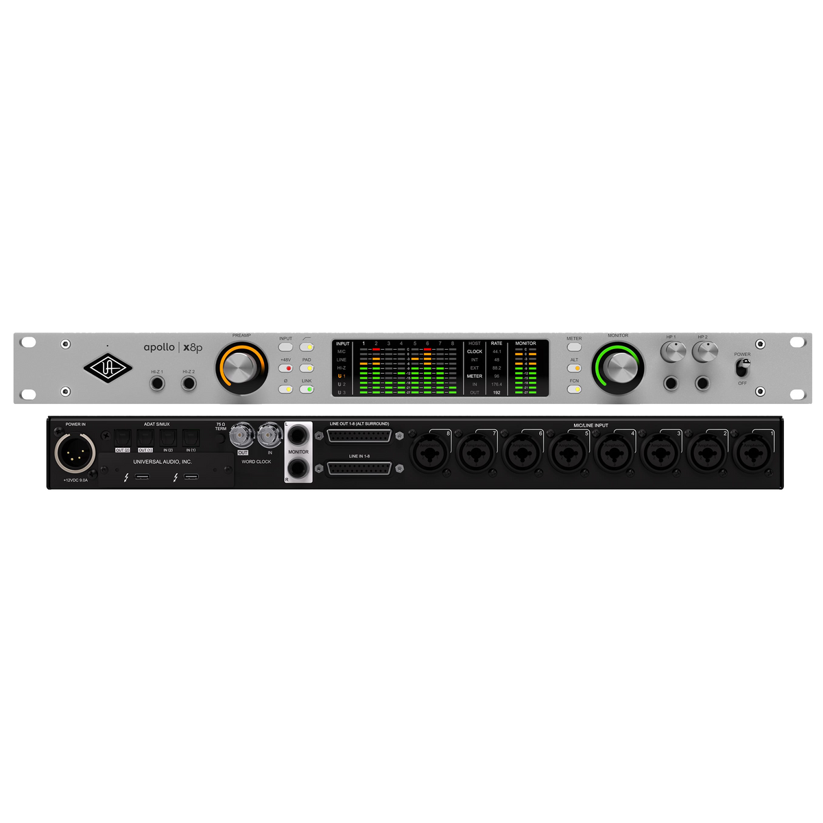 I801009 - Universal Audio Apollo x8p Thunderbolt Audio Interface with UAD Analog Classics