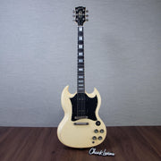 Gibson Custom Shop Murphy Lab SG Custom P-90 Batwing Electric Guitar - Heavy Aged White - #CS601068