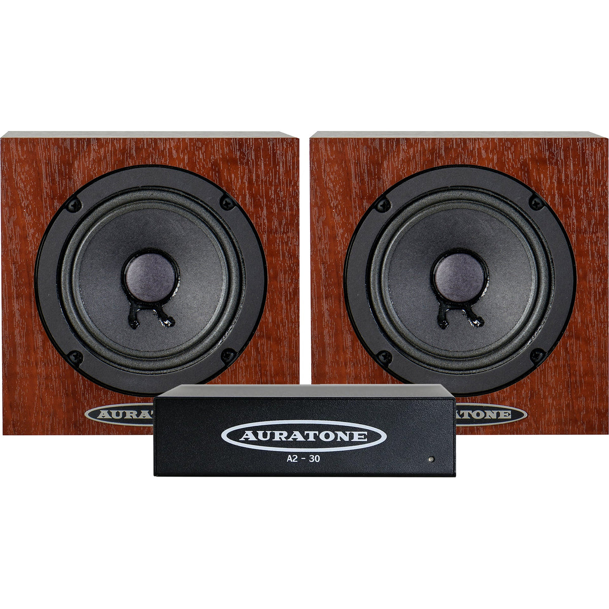 Auratone Bundle with 5C Woodgrain Pair with A2-30 Amp