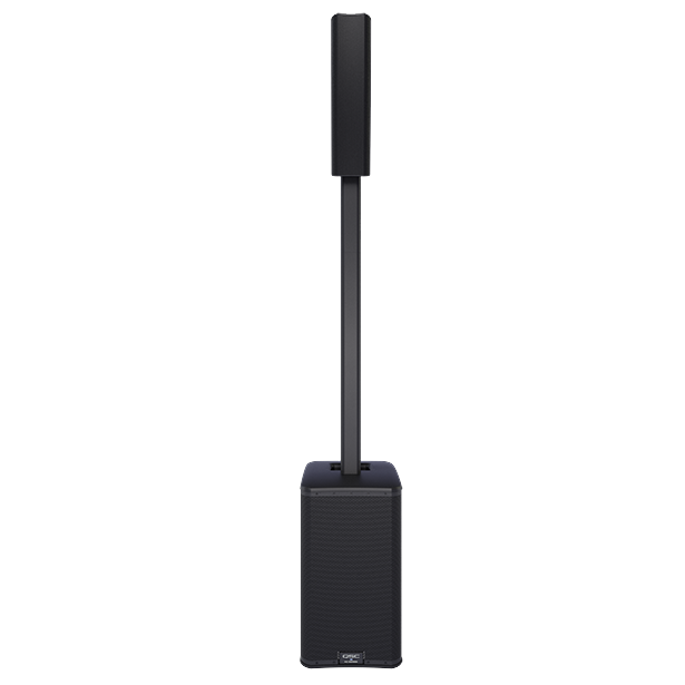 QSC KC12-BK 3000-Watts Active 3-Way Column Loudspeaker System - Black