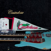 Castedosa Double Neck 6/12 String Baritone Electric Guitar - Daphne Blue - #213