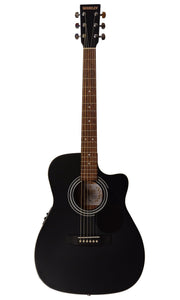 Berkeley ELEMENTARY-EQ-BKS Concert Cutaway Acoustic-Electric Guitar