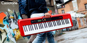 Casio CT-S200 Casiotone 61-Key Keyboard - Red w/ Adjustable Stand