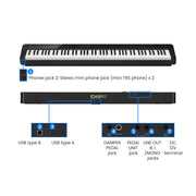 Casio PX-S5000 Privia Slim Digital Piano - Black w/ Adjustable Stand