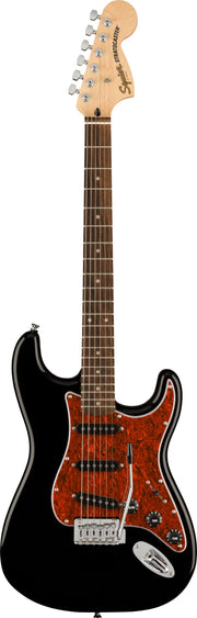 Fender Squier Affinity Stratocaster - Black Limited Edition Tortoise Shell Pickguard w/ Gig Bag