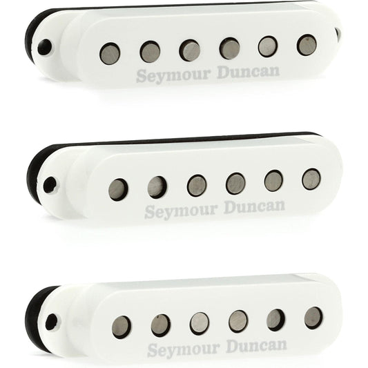 Seymour Duncan SSL-5 Custom Staggered Pole Strat Single Coil 3-Piece Pickup Set - White