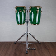 LP Custom Shop Junior Wood Conga Set - Green with Gold Hardware
