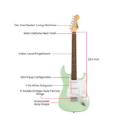 Fender Squier Sonic Stratocaster - Surf Green w/ Frontman 10G Amplifier