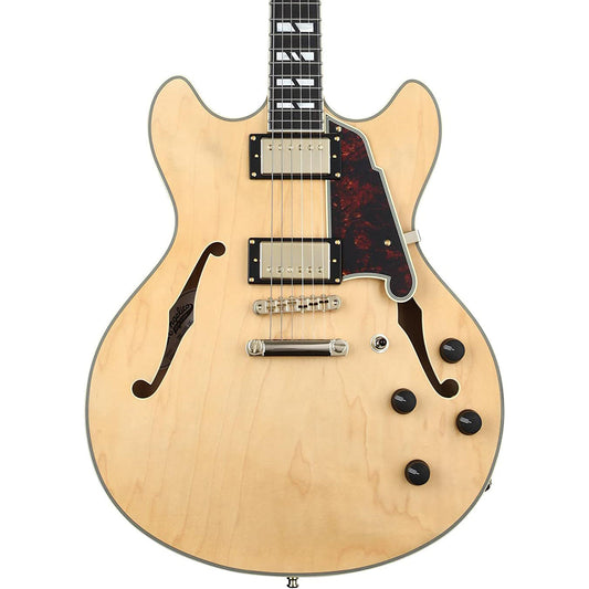 D'Angelico Deluxe DC Semi-hollowbody Electric Guitar - Satin Honey