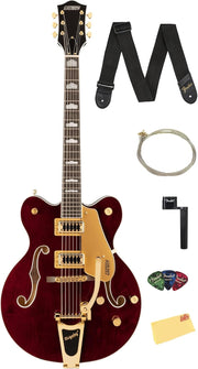 Gretsch G5422TG Electromatic Classic Double-Cut Hollow Body Electric Guitar - Walnut Stain w/ Strap