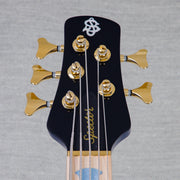 Spector Euro 5 LT Poplar Burl Over Ash 5-String Electric Bass Guitar - Faded Light Blue Gloss - CHUCKSCLUSIVE - #]C121NB23304