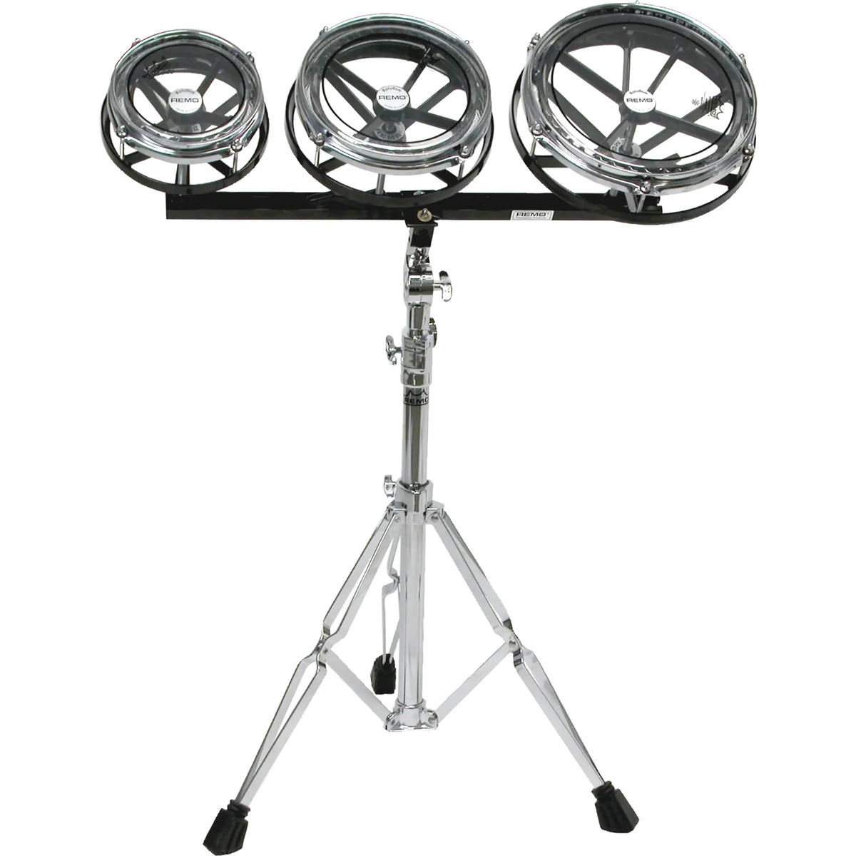 Remo ROTOTOM Set with 6, 8 and 10" Pinstripe/Clear Drumheads