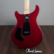 PRS CE24 Flame Maple Electric Guitar, Ebony Fingerboard - Scarlet Red - CHUCKSCLUSIVE - #230365232 - 2023