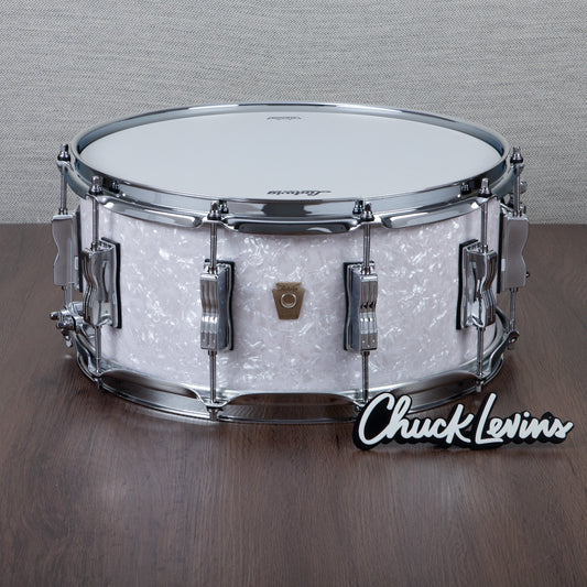 Ludwig Classic Maple 6.5x14-Inch Snare Drum - White Marine