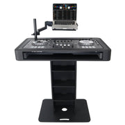 ProX XZF-DJCTBL Control Tower DJ Podium for Pioneer DDJ-REV7 XDJ-XZ FLX10 RANE Four - Black Finish
