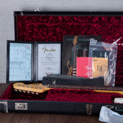 Fender Custom Shop 1969 Stratocaster Electric Guitar - Aged Olympc White - #R123540