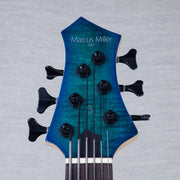Sire M7-6 Fretless 6-String Bass Guitar - Transparent Blue