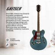 Gretsch G2622LH Streamliner Center Block Double-Cut Left-Handed Electric Guitar - Gunmetal