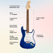 Fender Squier Sonic Stratocaster Pack - Sapphire Blue Transparent