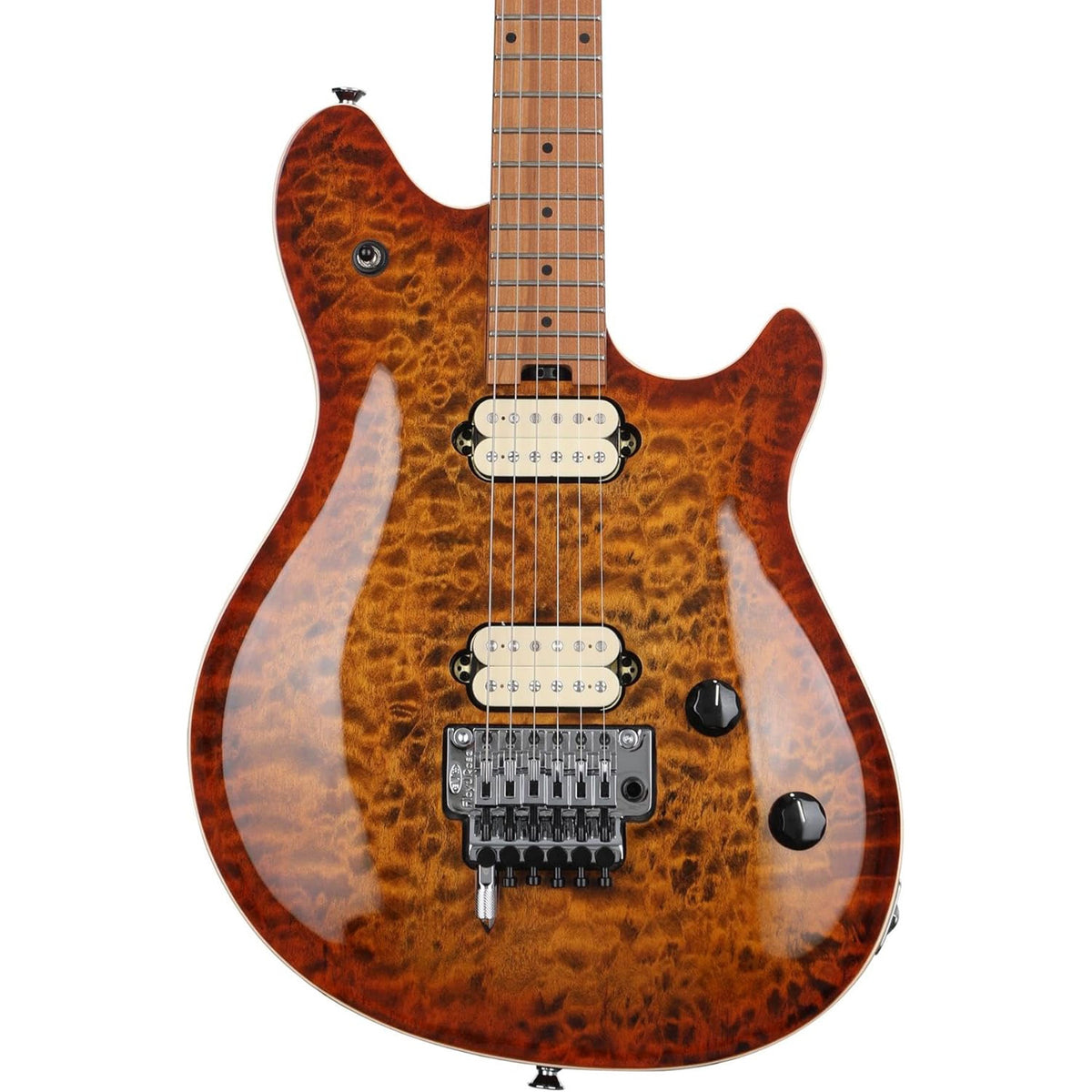 EVH Wolfgang Special QM Electric Guitar -Baked Maple Fingerboard, Tiger Eye Glow