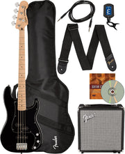 Fender Squier Affinity Precision Bass PJ - Black w/ Rumble 15 Amplifier