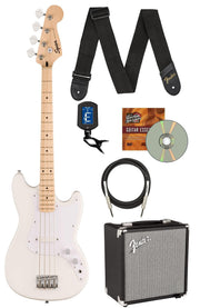 Fender Squier Sonic Bronco Bass - Arctic White w/ Rumble 15 Bass Amplifier