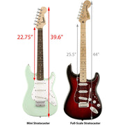 Fender Squier 3/4-Size Kids Mini Strat Electric Guitar - Surf Green w/ Tuner