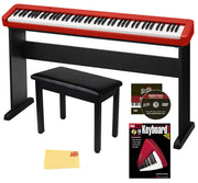 Casio CDP-S160 88-Key Compact Digital Piano - Red w/ CS-46 Stand