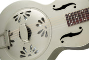 Gretsch G9201 Honey Dipper Round-Neck Brass Body Resonator Guitar - Weathered Pump House Roof w/ Strap