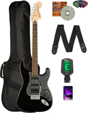 Fender Squier Affinity Stratocaster HSS - Metallic Black w/ Gig Bag