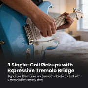 Fender Squier Stratocaster - California Blue w/ Amplifier