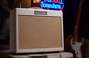 Blackstar TV-10 A 10-Watt 12-Inch Guitar Combo Amplifier with 6L6 Tube - Cream w/ Instrument Cable