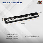 Casio PX-S1100 Privia Slim Digital Piano - Black w/ CS-68 Stand
