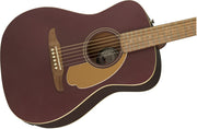 Fender Malibu Player Acoustic-Electric Guitar - Burgundy Satin w/ Gig Bag