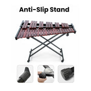 Gearlux 37-Key Wooden Xylophone with Mallets, Stand, and Gig Bag