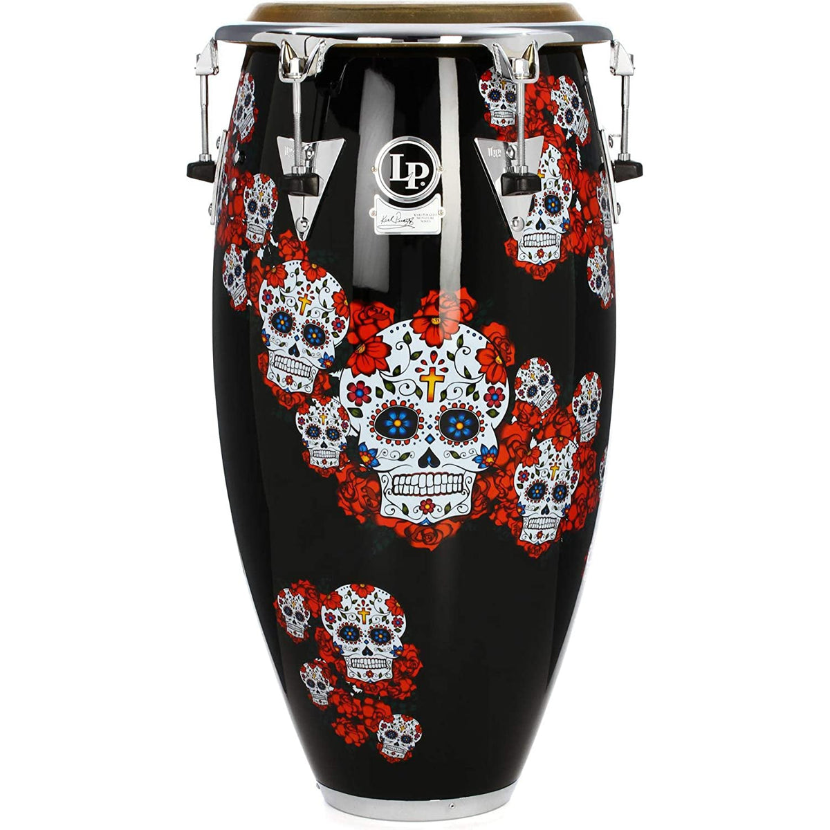 Latin Percussion Karl Perazzo Signature Top Tuning 11 3/4 inch Conga - Skull CR
