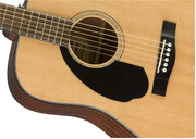 Fender CD-60S Solid Top Dreadnought Acoustic Guitar, Left Handed - Natural