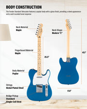 Fender Standard Telecaster - Aqua Marine Metallic w/ Guitar Cleaning Kit