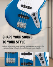 Fender Standard Jazz Bass - Aqua Marine Metallic w/ Guitar Cleaning Kit