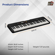 Casio CT-S200 Casiotone 61-Key Keyboard - Black w/ Adjustable Stand