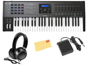 Arturia KeyLab 49 MkII Keyboard Controller - Black w/ Headphones