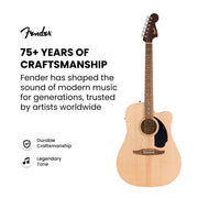 Fender FA Series Dreadnought Acoustic-Electric Guitar - Natural w/ Hard Case