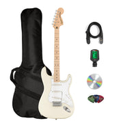Fender Squier Affinity Stratocaster, Maple - Olympic White w/ Gig Bag