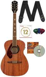 Fender Tim Armstrong Hellcat Acoustic Guitar, Left Handed - Natural w/ Strap