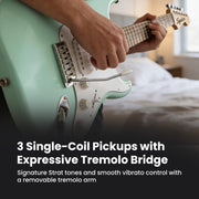 Fender Squier Stratocaster - Surf Green w/ Frontman 10G Amplifier
