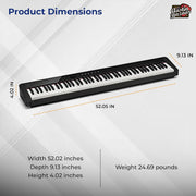Casio PX-S1100 Privia Slim Digital Piano - Black w/ SP-34 Pedal