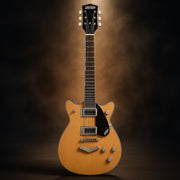 Gretsch G5222 Electromatic Double Jet BT Electric Guitar with V-Stoptail - Aged Natural w/ Strap
