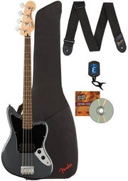 Fender Squier Affinity Jaguar Bass H - Charcoal Frost Metallic w/ Gig Bag