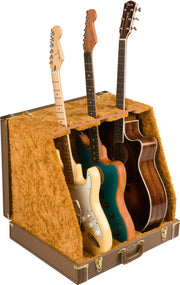 Fender Classic 3-Guitar Case Stand - Brown w/ Picks